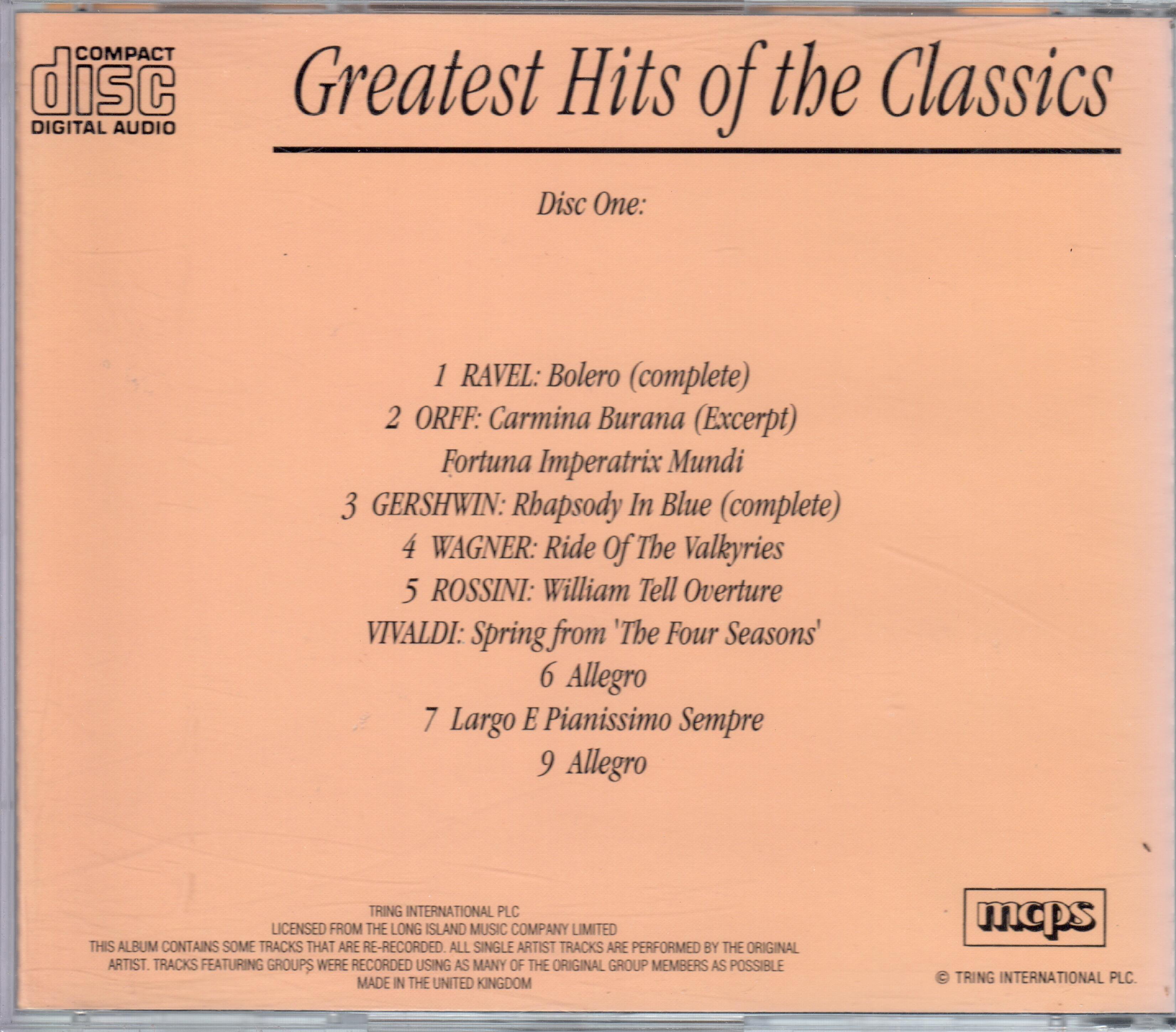 Greatest Hits of the Classics - Volume One