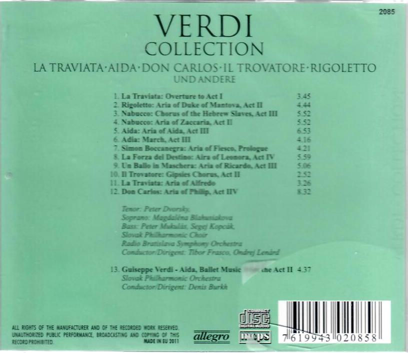 Verdi Collection - Slovak Philharmonic Orchestra / CD Album - neu & ovp Neuware b